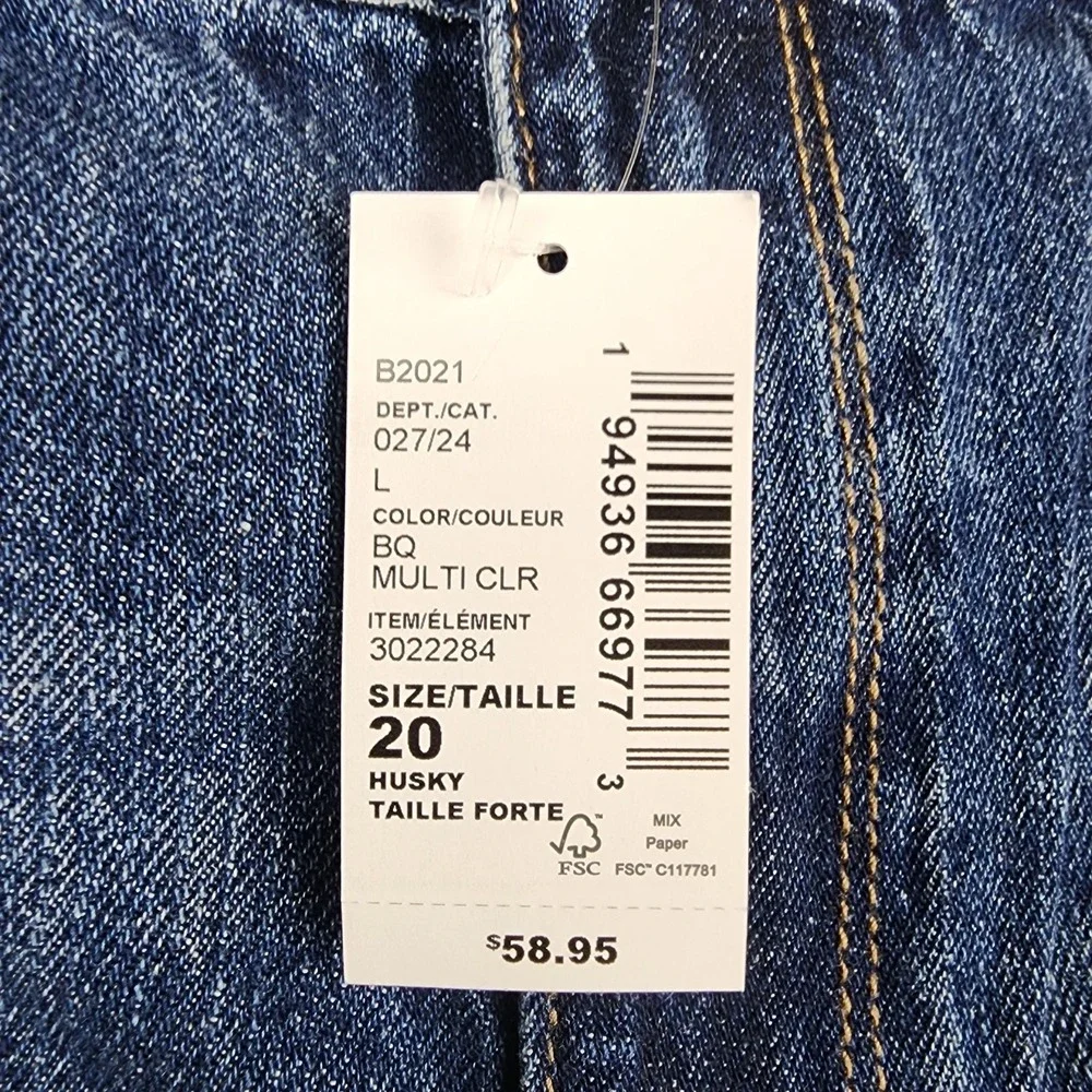 The Children's Place Jeans Boys 20 Husky Blue Bootcut Relaxed Denim NWT Casual